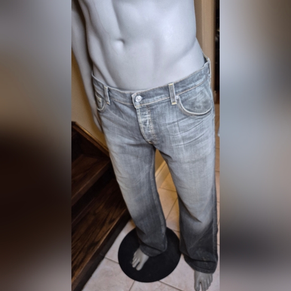 7 For All Mankind Men's Relaxed Fit Jeans in Gray - Picture 9 of 11